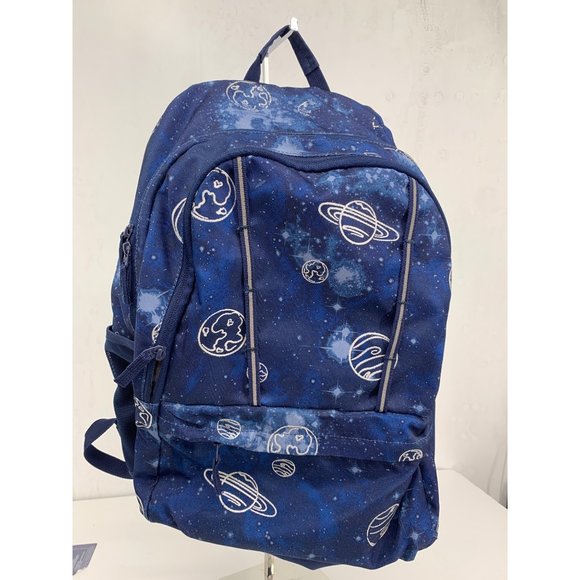 Lands End Kids Teenagers Space Galaxy Blue Back Pack - Picture 1 of 12